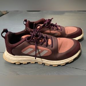 Pink and Maroon Adidas Cloudfoam Trail Running Sneakers Women’s Size 10